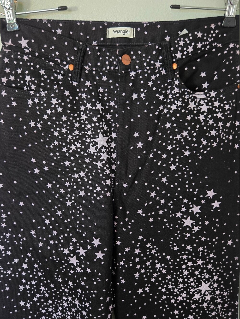 Wrangler | Black Wanderer High Rise Flare Pant In Star Struck Size 29 - Picture 5 of 13